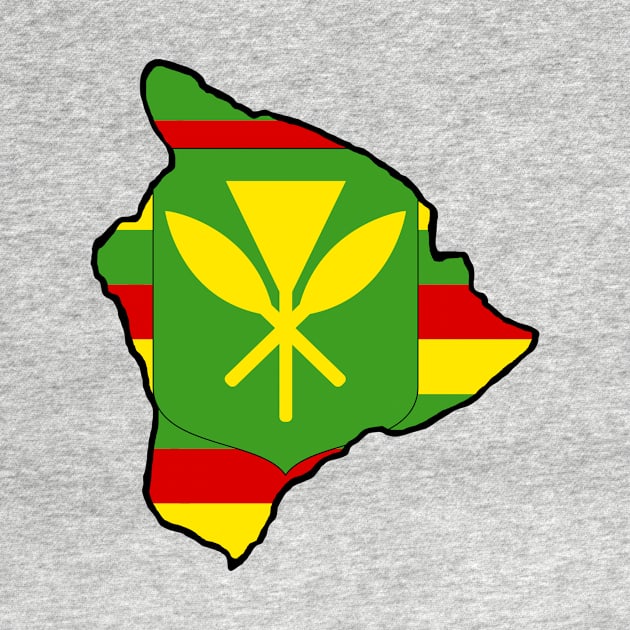 Big Island Kanaka Maoli Flag by Puna Coast